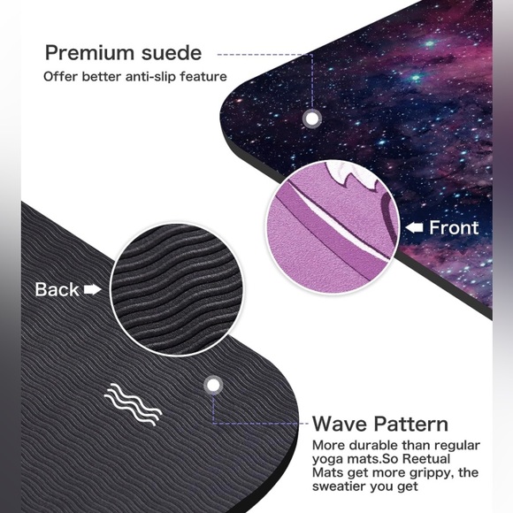 Galaxy Printed Yoga Mat w/travel case - Picture 5 of 5